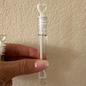 Clear Bubble Wand with Heart Cap: 50 pack perfect for wedding, party favors new